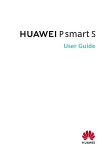 Huawei P Smart S manual. Tablet Instructions.